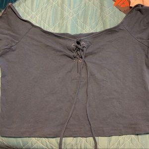 Off the shoulder crop too